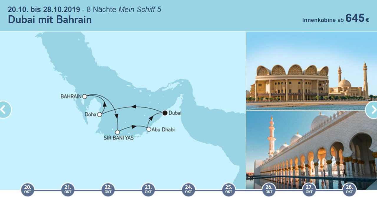 Tui Berlin Tuicruises Dubai Mit Bahrain World Of Tui