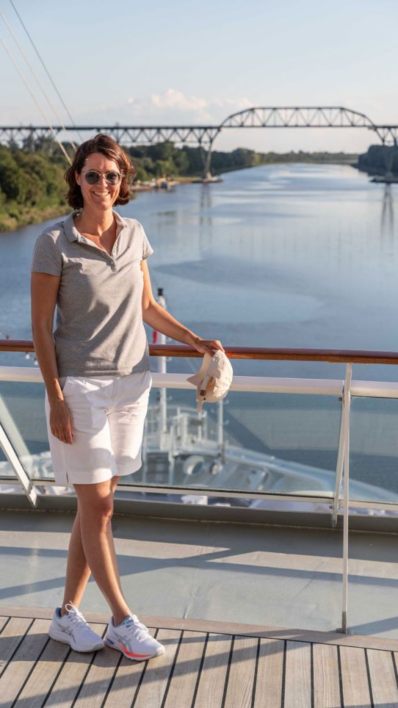 Michaela Gregor an Bord der MS Europa 2