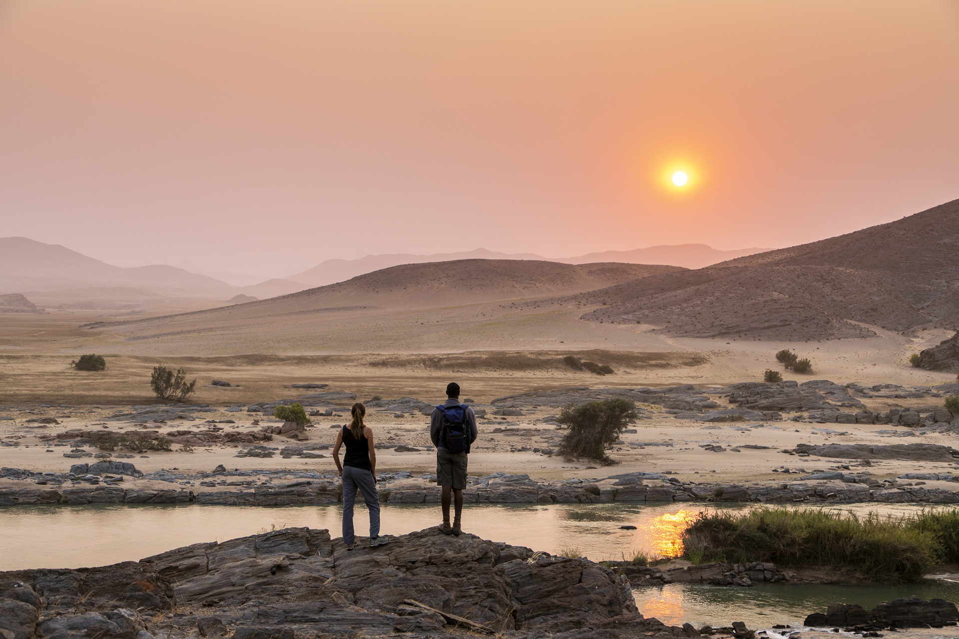 Auf dem Zambezi zwischen Namibia und Botswana