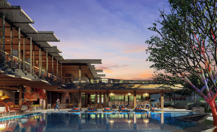 Poolbereich im Hotel Indigo Bali Seminyak Beach