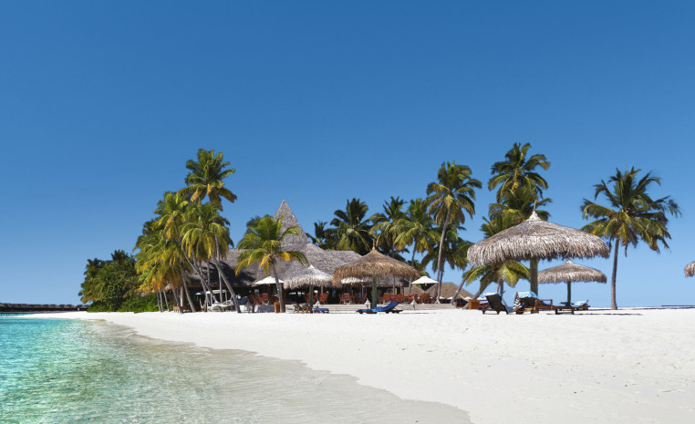 Paradiesischer Strand im Veligandu Island